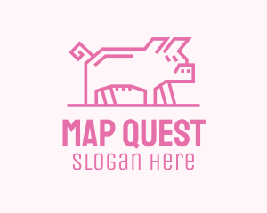 Pink Pig Farm logo design