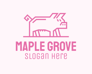 Pink Pig Farm logo design