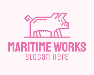 Pink Pig Farm logo design