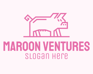 Pink Pig Farm logo design