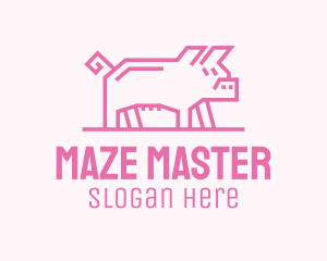 Pink Pig Farm logo design