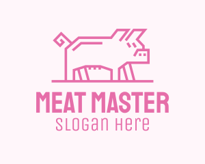 Pink Pig Farm logo design