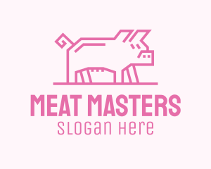 Pink Pig Farm logo design