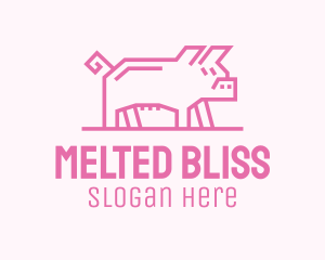 Pink Pig Farm logo design