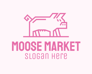 Pink Pig Farm logo design