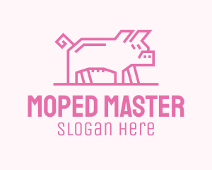 Pink Pig Farm logo design