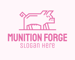 Pink Pig Farm logo design