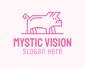 Pink Pig Farm logo design