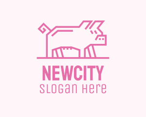 Pink Pig Farm logo design