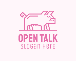 Pink Pig Farm logo design