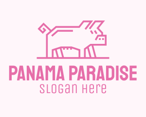 Pink Pig Farm logo design