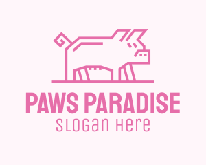 Pink Pig Farm logo design