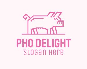 Pink Pig Farm logo design