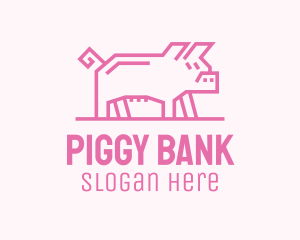 Pink Pig Farm logo design