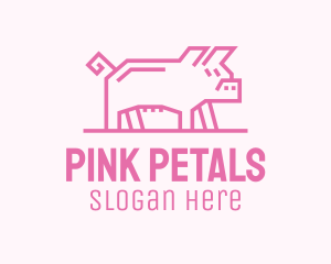 Pink Pig Farm logo design