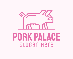 Swine - Pink Pig Farm logo design