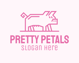 Pink Pig Farm logo design