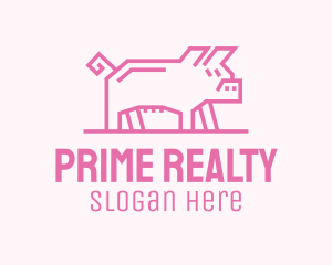 Pink Pig Farm logo design