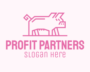 Pink Pig Farm logo design