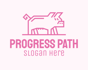 Pink Pig Farm logo design