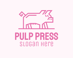 Pink Pig Farm logo design