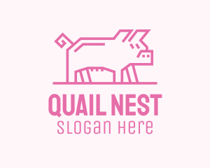 Pink Pig Farm logo design