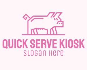 Pink Pig Farm logo design