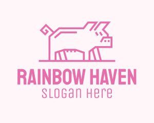 Pink Pig Farm logo design