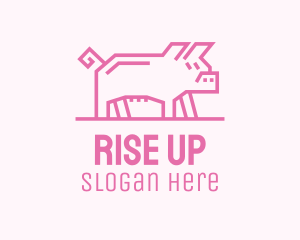 Pink Pig Farm logo design