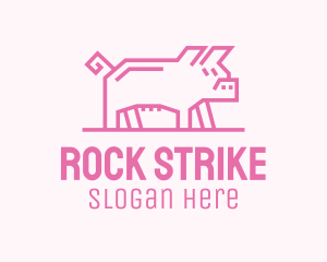 Pink Pig Farm logo design