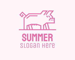 Pink Pig Farm logo design