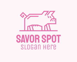 Pink Pig Farm logo design