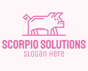 Pink Pig Farm logo design