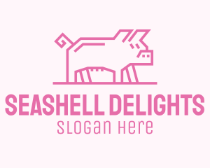 Pink Pig Farm logo design