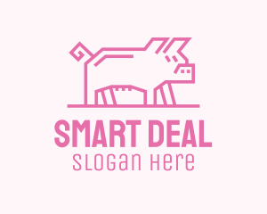 Pink Pig Farm logo design