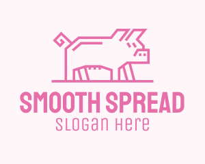 Pink Pig Farm logo design