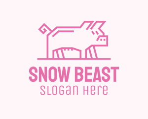 Pink Pig Farm logo design