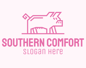 Pink Pig Farm logo design