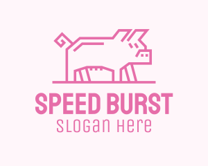 Pink Pig Farm logo design