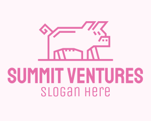 Pink Pig Farm logo design