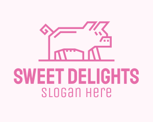 Pink Pig Farm logo design