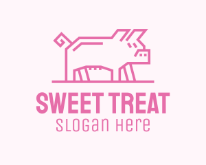 Pink Pig Farm logo design