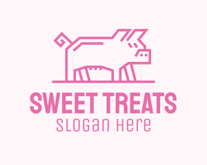 Pink Pig Farm logo design