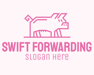 Pink Pig Farm logo design