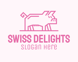 Pink Pig Farm logo design