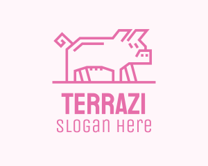 Pink Pig Farm logo design