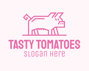 Pink Pig Farm logo design