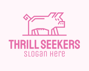 Pink Pig Farm logo design