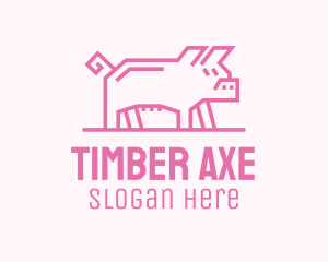 Pink Pig Farm logo design