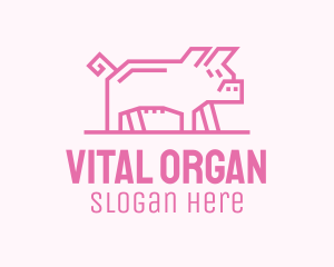 Pink Pig Farm logo design